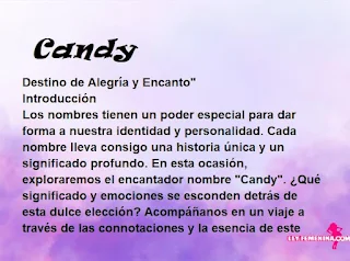 significado del nombre Candy