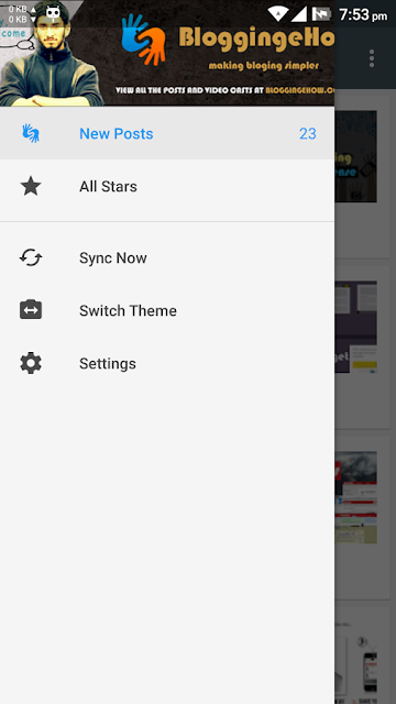 slider bloggingnehow android app