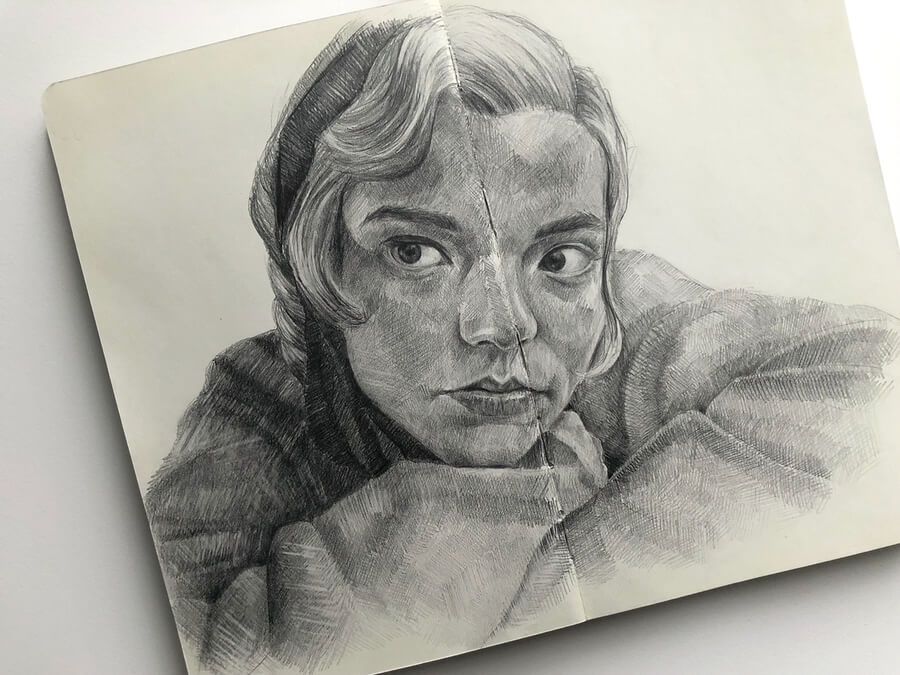 10-Doubt-and-questions-Sketchbook-Portraits-Ksenia-Kimlyk-www-designstack-co