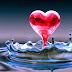 Hearts Falling In Water Hd Wallpaper