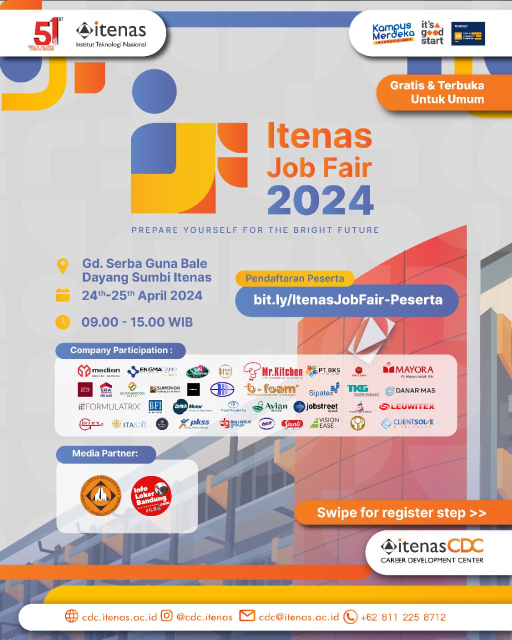 Itenas Jobfair Bandung 24 & 25 April 2024