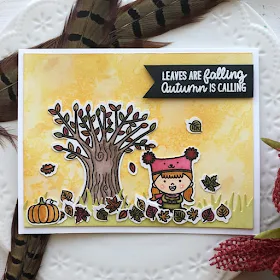 Sunny Studio Stamps: Fall Kiddos Happy Harvest Customer Card by Ashley Hughes