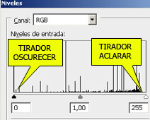 aclarar u oscurecer una imagen en Photoshop