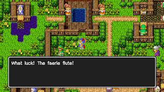 The hero discovers the Faerie's Flute, an important item in Dragon Quest.