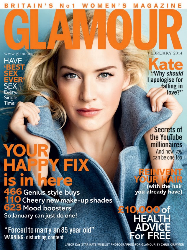 Magazine Photoshoot : Kate Winslet Photoshot For  Glamour Magazine UK February 2014 Issue