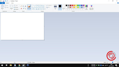 1. Langkah pertama silakan buka aplikasi Paint nya terlebih dahulu