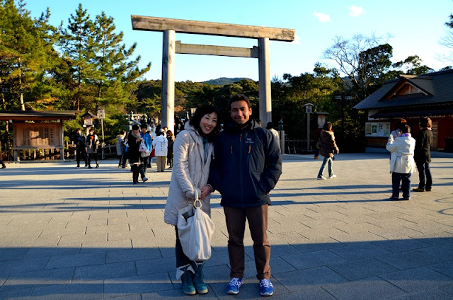 Naiku 内宮 Torii with the Uji Bridge 伊勢神宮