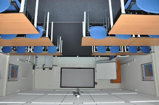 classroom that has been flipped upside down