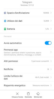 Impostazioni app