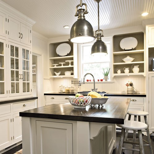 Kitchen Island Designs on Classic Clean White Gets A Few Bowls With Fruit  Less Is More