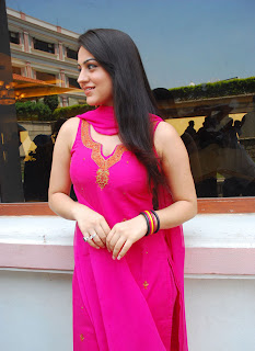 Aksha Cute Looking Photos In Pink Dress