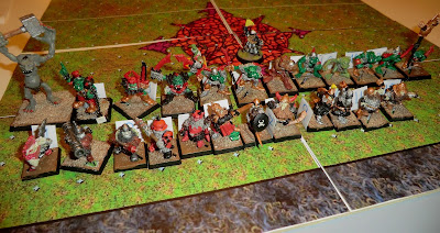 Blood bowl, old miniatures, orc, dwarf