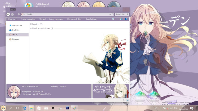 Windows 10 Ver. 1703 Theme Violet Evergarden by Enji Riz