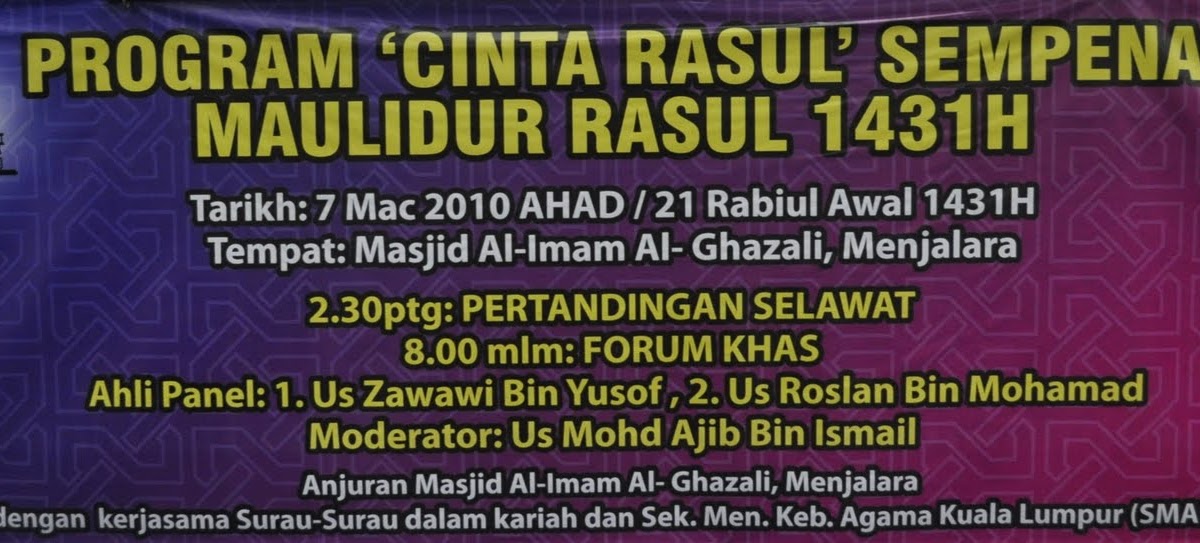 Contoh Soalan Forum Maulidur Rasul - Selangor s