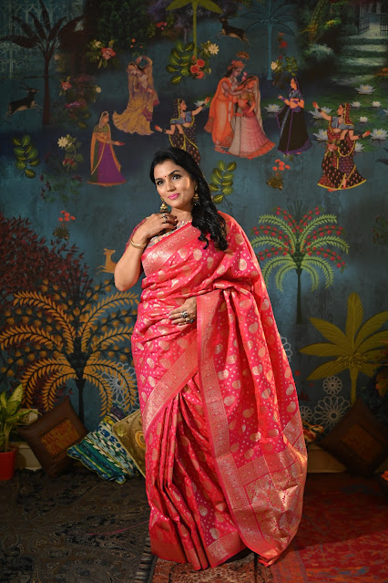 Ektara mushroo silk saree