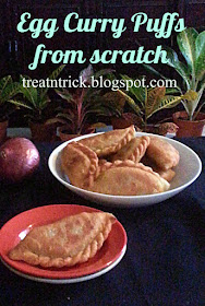 Egg Curry Puffs from scratch Recipe @ treatntrick.blogspot.com