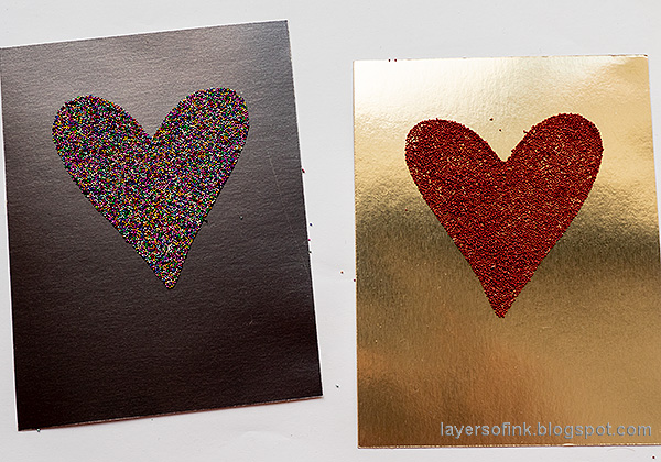 Layers of ink - Micro Bead Hearts by Anna-Karin Evaldsson. Brutus Monroe Simple Blended Heart.