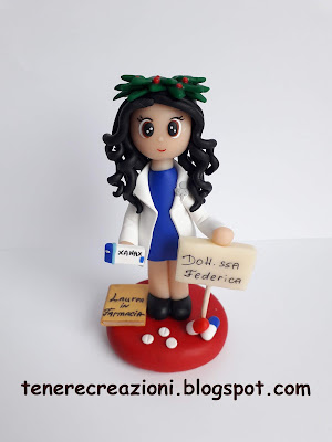 Cake topper personalizzato per Laurea in Farmacia