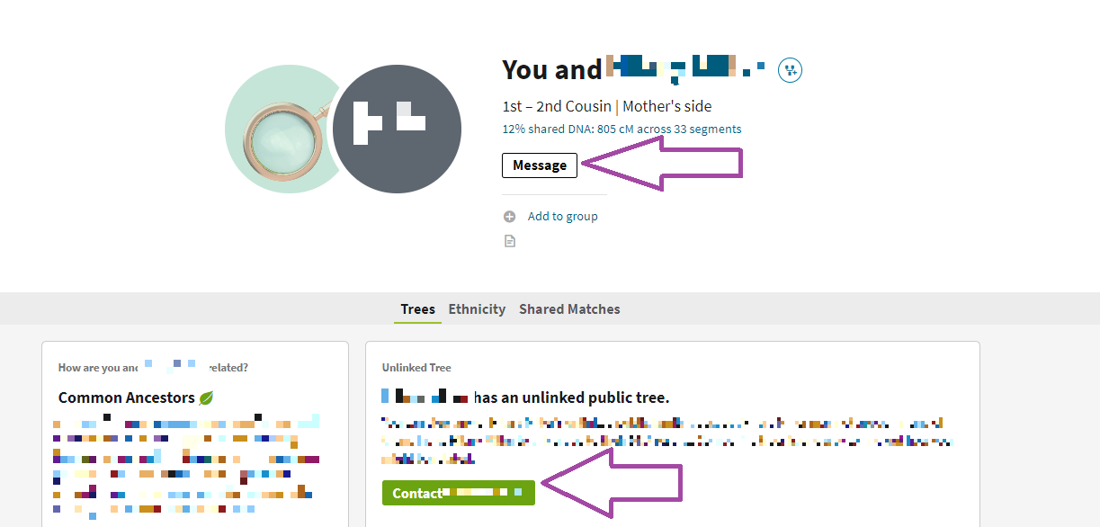 How to contact AncestryDNA matches