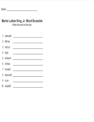 http://engaginglessons.net/2016/01/07/martin-luther-king-jr-word-scramble/