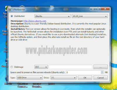 Membuat Bootable Linux Di Flahsdisk Menggunakan Software UNetBootin