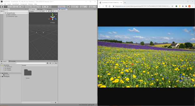 Unity and meadow image side by side