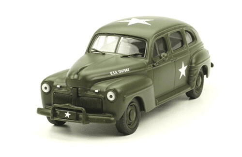 ford fordor sedan 1:43, coleccion coches militates de la segunda guerra mundial altaya españa