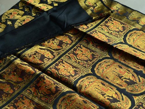 Black Gandharva Baluchari Saree