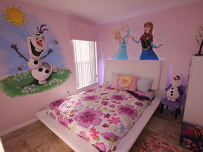 Kamar Tidur Anak Perempuan Bertema Frozen