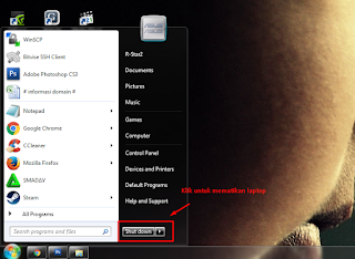 begini cara mematikan laptop dalam merawat hardisk