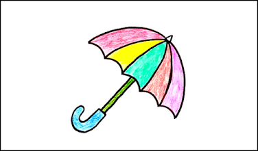 رسم مظلة سهله خطوة بخطوة