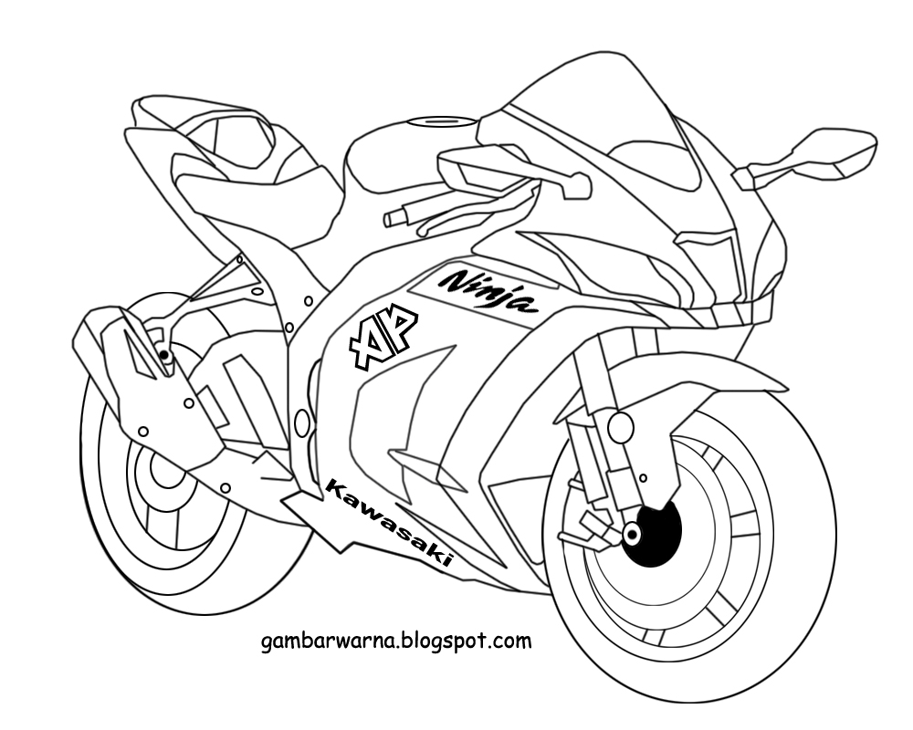 Download 100 Gambar Motor Ninja Mewarnai Terlengkap Kurama Motor