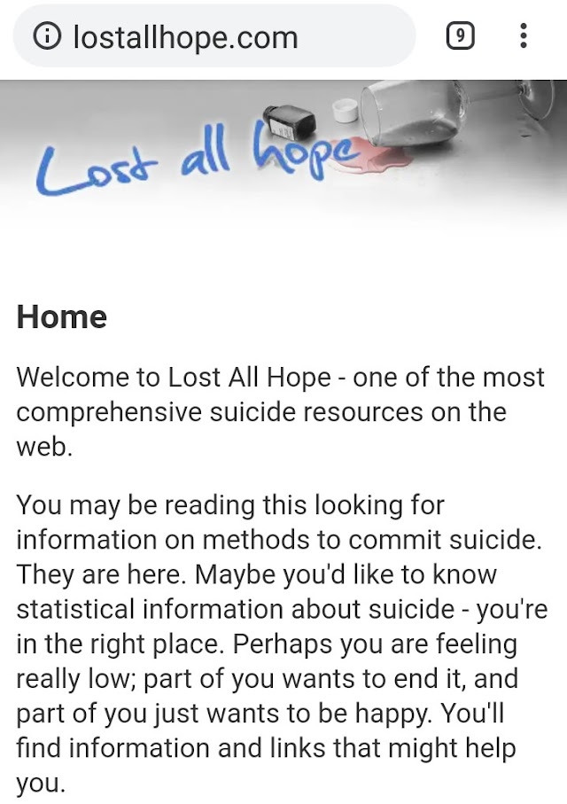 Lost All Hope: Suicide or Survive