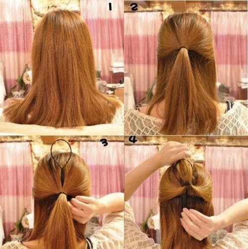 Style Simple Cara mengikat rambut  panjang  ala  korea 
