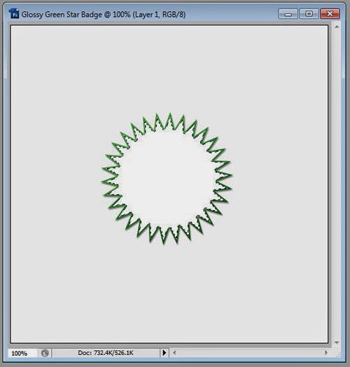 Create Green Glossy Star Badge