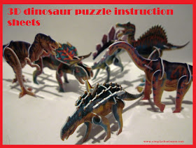 3d dinosaur puzzles from H&J Closeouts - how to build instructions.