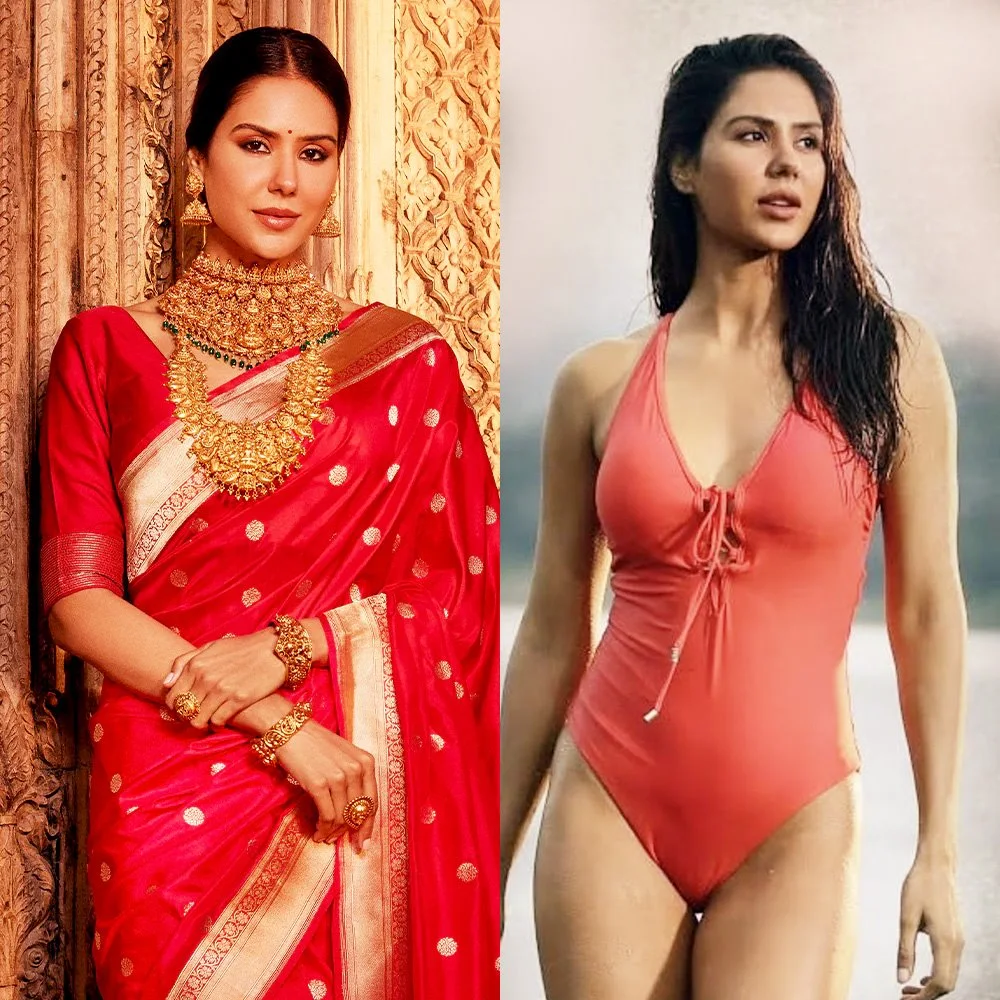 Sonam Bajwa saree vs bikini indian actress