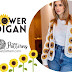 Sunflower-themed crochet cardigan | DIY Free pattern