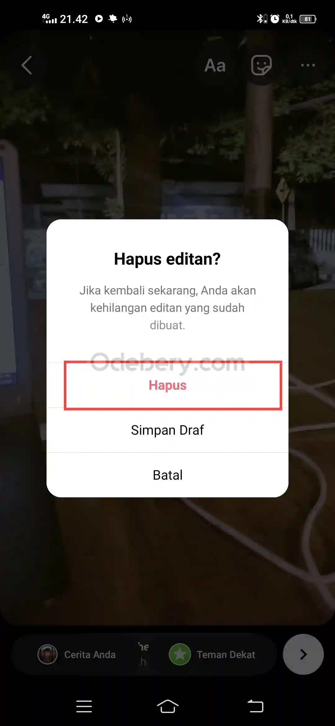 Cara Menghilangkan Nama Efek di Instagram Story