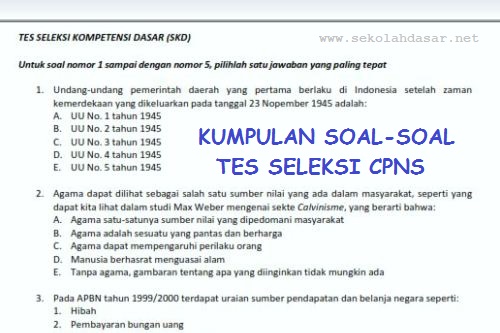 Cpns2019 Contoh Soal Skd Cpns 2019 Pdf
