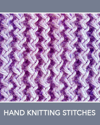 Learn Zig Zag Rib Twist Pattern with our easy to follow instructions at HandKnittingStitches.com