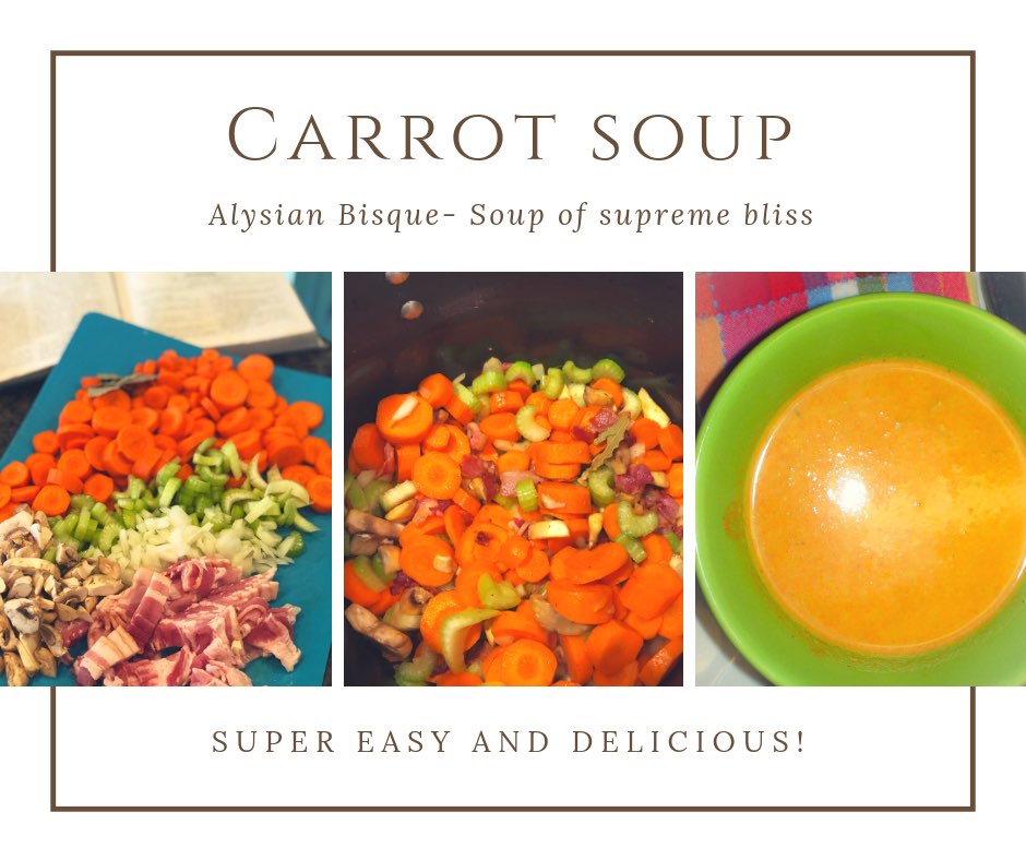 carrot soup or aka Alysian Bisque from Holland smooth and creamy 