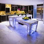 Fascinating ideas for modern kitchen worktops of wood and glass