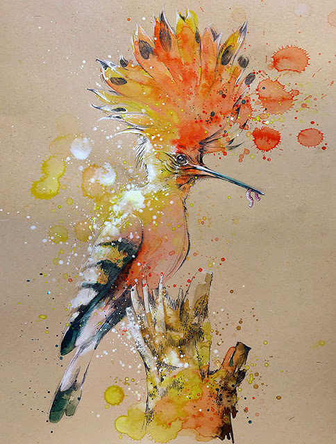 Watercolor splashed Paintings