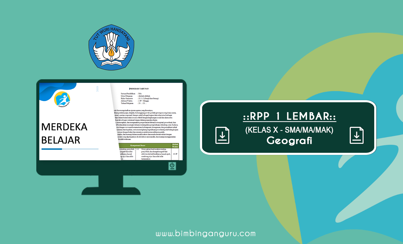 RPP 1 Lembar Geografi Kelas X K13 Revisi, Edisi 2022/2023