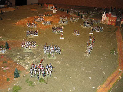 French left flank retiring from the battlefield