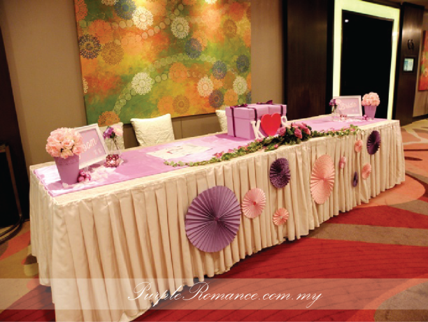 Reception Table Decoration, bride side, groom side, 婚礼装饰服务 ...