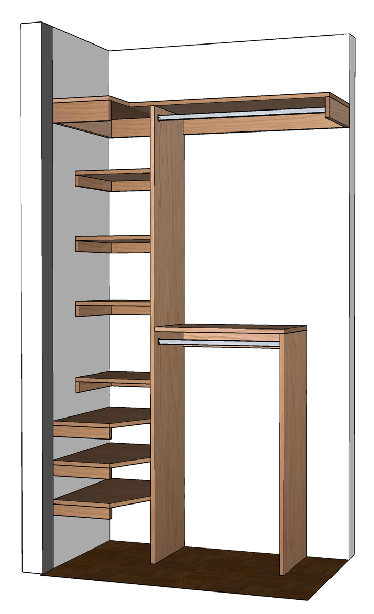 DIY Small Closet Organizer Plans