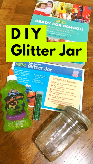 DIY Glitter Jar to Discuss Feelings - Sesame Street - Indoor Craft Activity for Preschoolers 