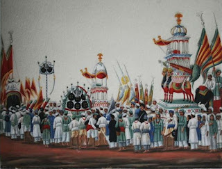 Patna Kalam Painting of Muharram festival on Mica